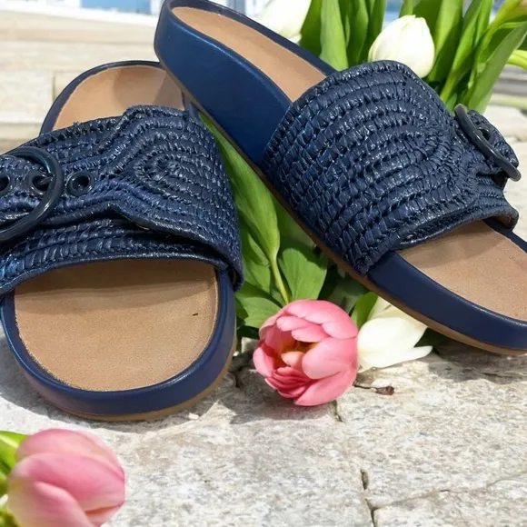 Kate Spade Outerspace Blue Maribelle Sandals size  8  NIB
