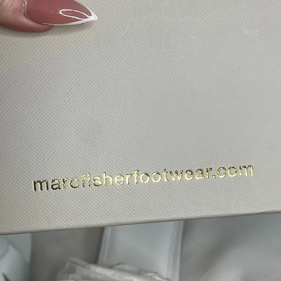 Kayli White Leather Woven Slide Sandals by  Marc Fisher LTD