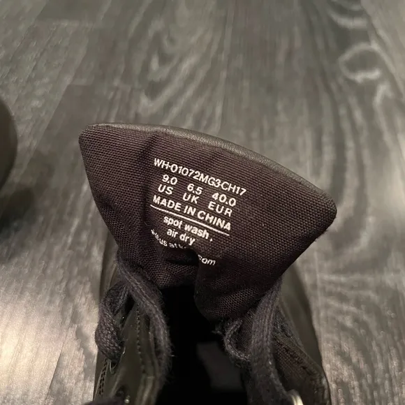 Keds WH0107 womens hi tops leather shoes sneakers vintage size 9 black rare