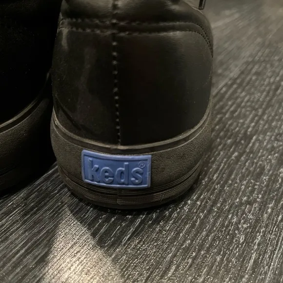 Keds WH0107 womens hi tops leather shoes sneakers vintage size 9 black rare