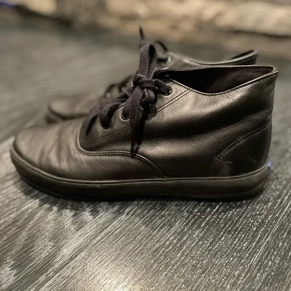 Keds WH0107 womens hi tops leather shoes sneakers vintage size 9 black rare