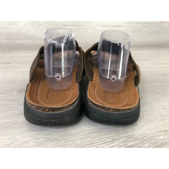 Keen Daytona 1012442 Slide Shoes Men's US 14 Brown Leather Slip On Flat Sandals