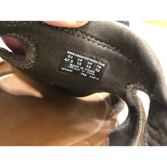 Keen Daytona 1012442 Slide Shoes Men's US 14 Brown Leather Slip On Flat Sandals