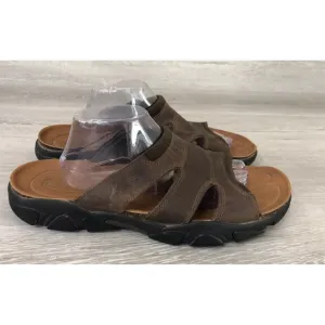 Keen Daytona 1012442 Slide Shoes Men's US 14 Brown Leather Slip On Flat Sandals