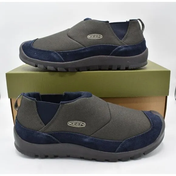 Keen Mens Size 10 Hoodcamp FR Black Olive Sky Captain Slip On Shoes