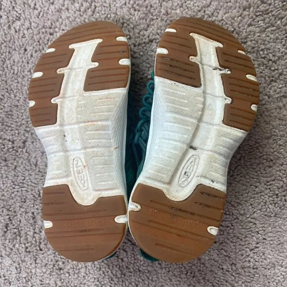 KEEN Uneek Sandals Big Kids 11 Green Cord Woven Slip-On Water Friendly Sport