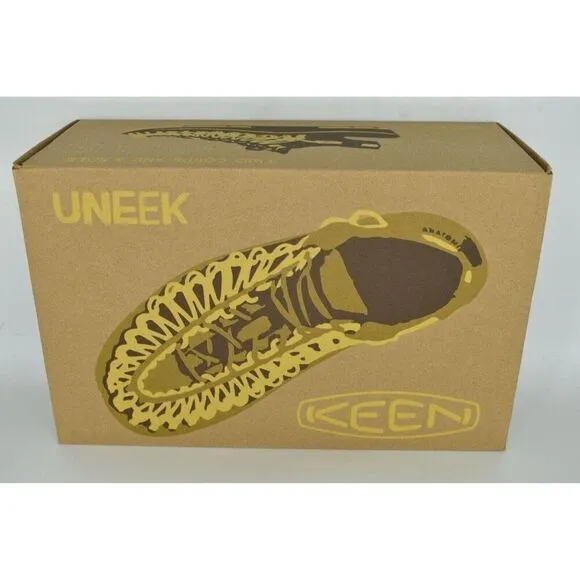 Keen Womens Size 10 Uneek Astoria Silver Birch Black Woven Closed Toe Sandals