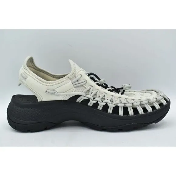Keen Womens Size 10 Uneek Astoria Silver Birch Black Woven Closed Toe Sandals
