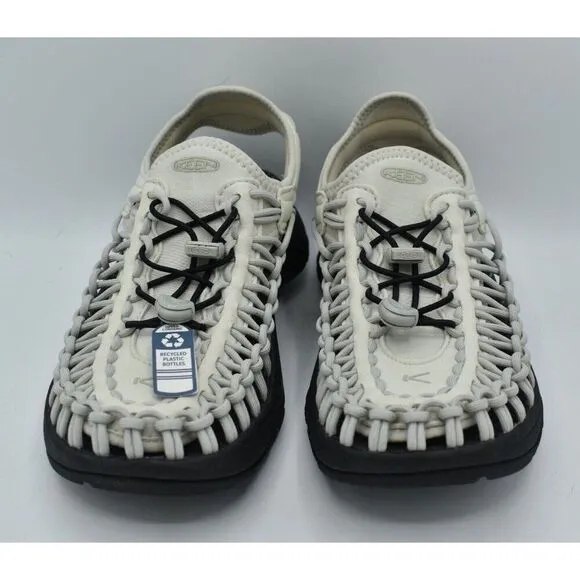 Keen Womens Size 10 Uneek Astoria Silver Birch Black Woven Closed Toe Sandals