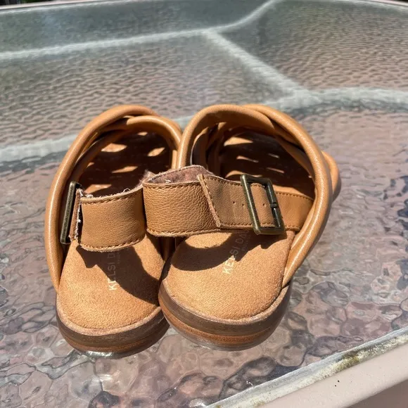 Kelsi Dagger Brooklyn Brown Leather Woven Sandals Size 9