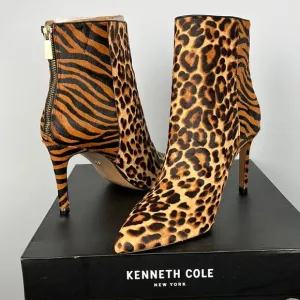 Kenneth Cole Womens Riley Natural Multi Ankle Boots Size 10