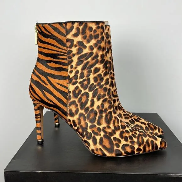 Kenneth Cole Womens Riley Natural Multi Ankle Boots Size 10