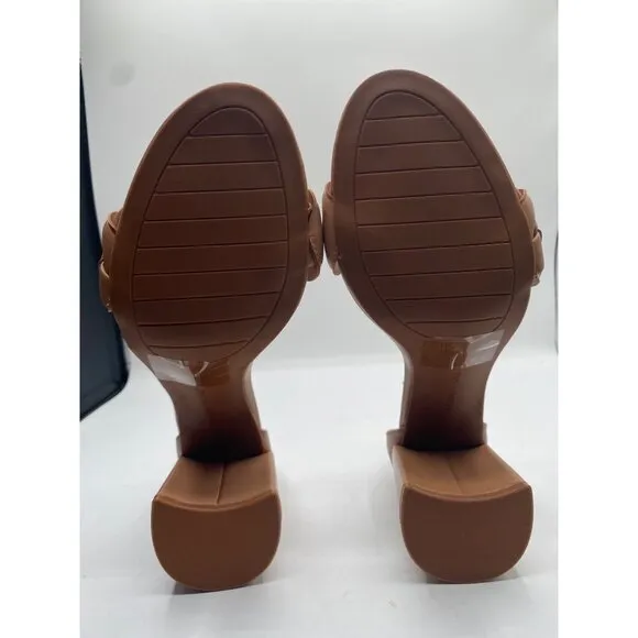 Kenneth Cole Women's Tan New York Luisa Block Heel Sandals Size 11M NWD (Scuffs)