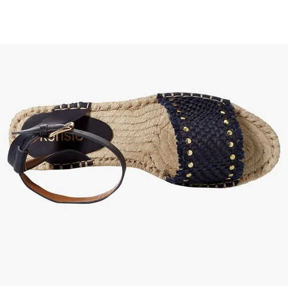Kensie Alabama Espadrille Sandals Studded Woven Ankle Strap