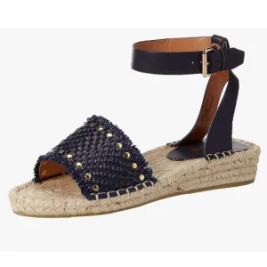 Kensie Alabama Espadrille Sandals Studded Woven Ankle Strap