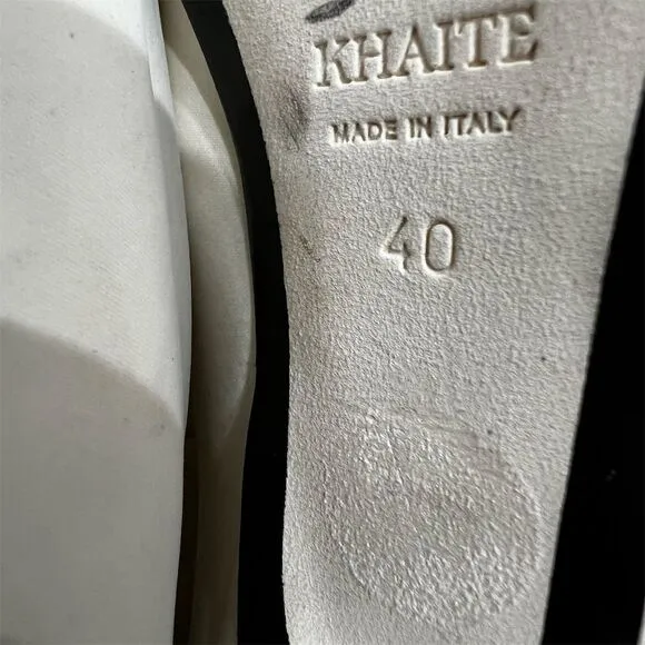 Khaite Taylor Women's White Over-the-Knee Neoprene Kitten Heel Boots Size 10