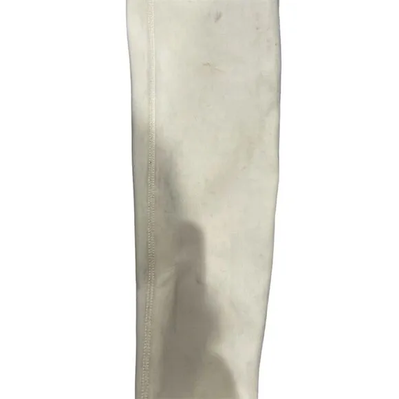 Khaite Taylor Women's White Over-the-Knee Neoprene Kitten Heel Boots Size 10