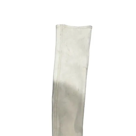 Khaite Taylor Women's White Over-the-Knee Neoprene Kitten Heel Boots Size 10