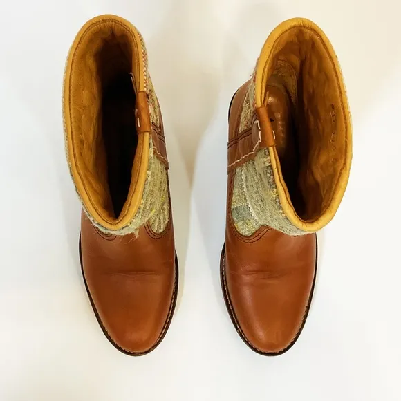 Kiboots by Kindred Spirit Kilim Rug Leather Boots