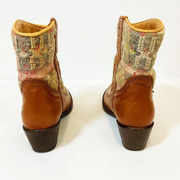 Kiboots by Kindred Spirit Kilim Rug Leather Boots