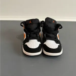 Kids Black and Orange Sneakers