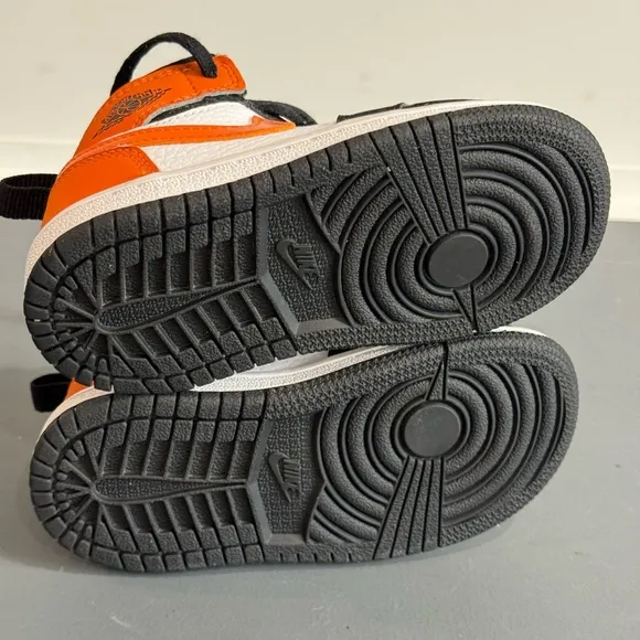 Kids Black and Orange Sneakers