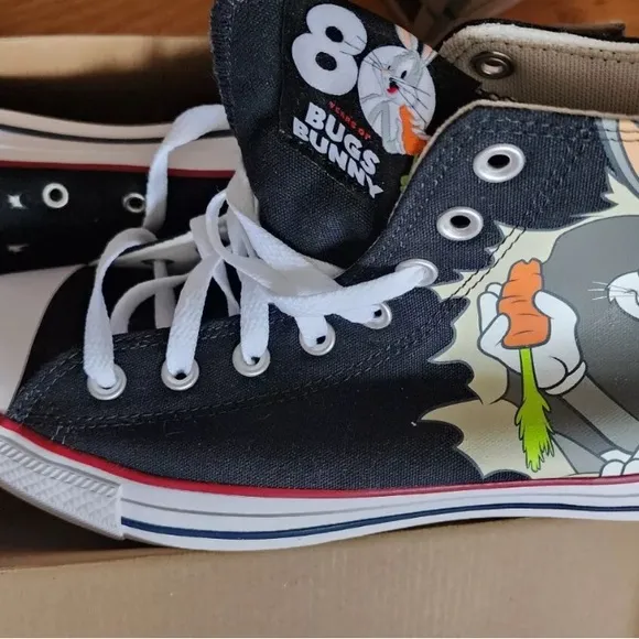 Kids High-Top Sneakers - Black and White