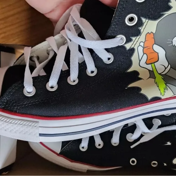 Kids High-Top Sneakers - Black and White