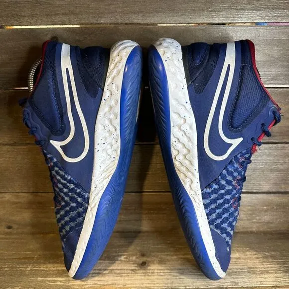 Kids Nike KD‎ Trey 5 VIII Blue Mid Athletic Basketball Shoes Sneakers Size 6.5 Y