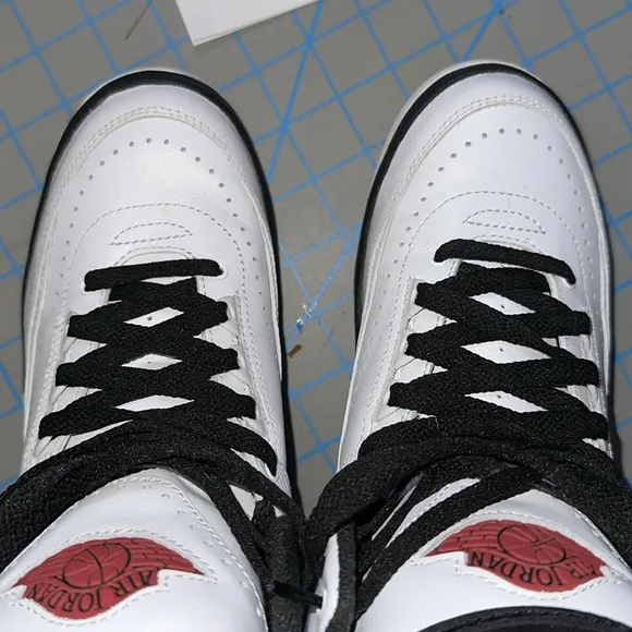 Kids White and Red High-Top Sneakers