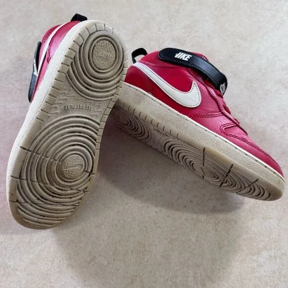 Kids Nike borough mid 2 Red High-Top Sneakers size 10C kids shoes toddler
