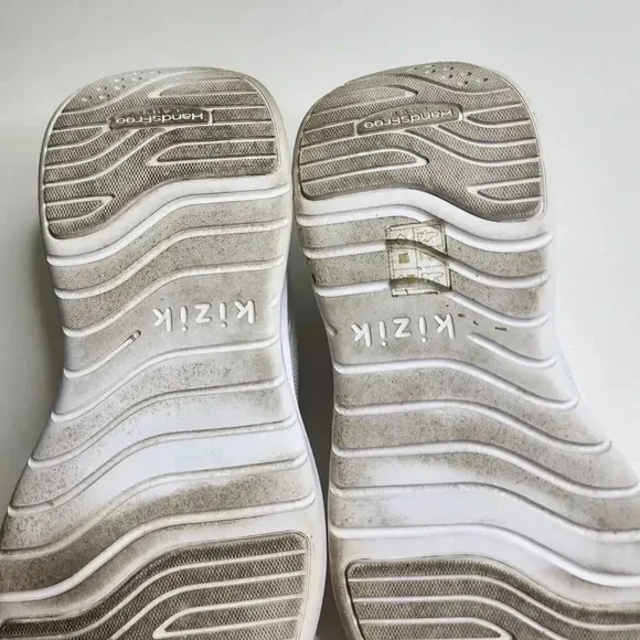 Kizik Athens Signature Cage White Slip On Shoes Sneakers Hands Free Size 7.5
