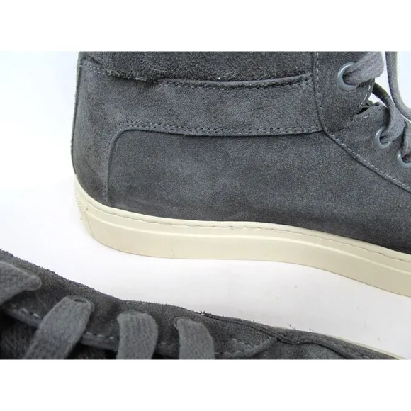 Kolo Italy Mens Gray Suede Lace Up High Top Shoes Size US 9 EUR 42