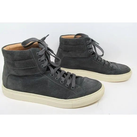 Kolo Italy Mens Gray Suede Lace Up High Top Shoes Size US 9 EUR 42