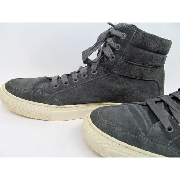 Kolo Italy Mens Gray Suede Lace Up High Top Shoes Size US 9 EUR 42