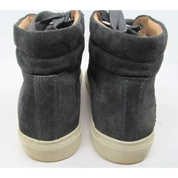 Kolo Italy Mens Gray Suede Lace Up High Top Shoes Size US 9 EUR 42