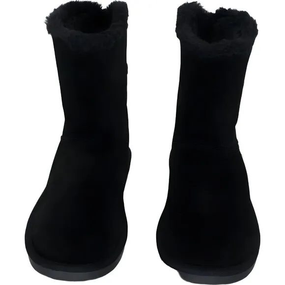 Koolaburra by UGG Girls Nalie Short Black Fashion Boots, Size 5 Big Kid