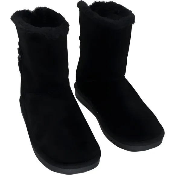 Koolaburra by UGG Girls Nalie Short Black Fashion Boots, Size 5 Big Kid