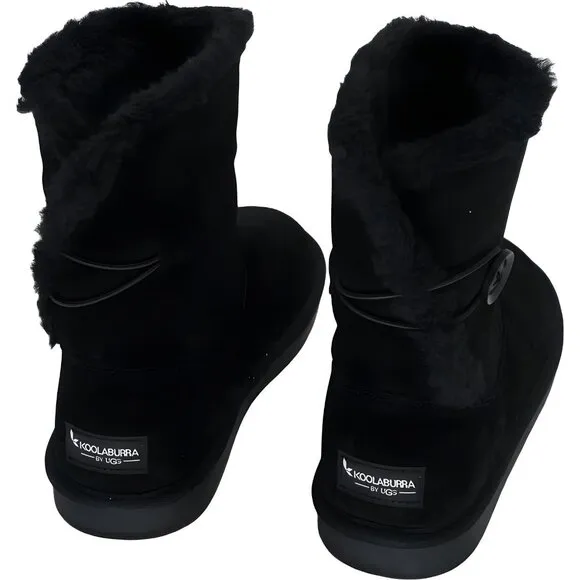 Koolaburra by UGG Girls Nalie Short Black Fashion Boots, Size 5 Big Kid