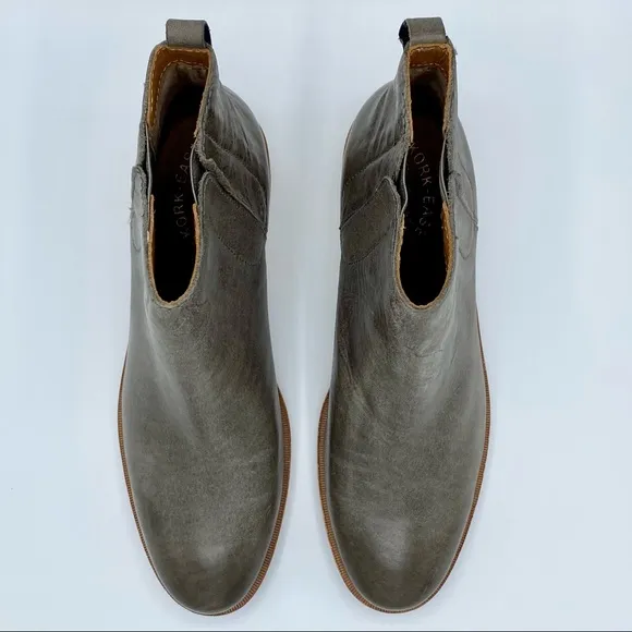 Kork-Ease Grey Leather Mindo Chelsea Bootie Size 9.5