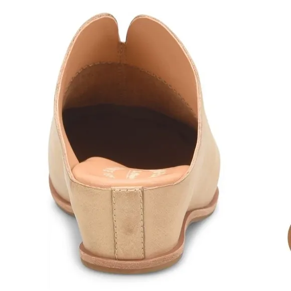 Kork-Ease Para Wedge Slip on mule shoe leather size 6 natural nude