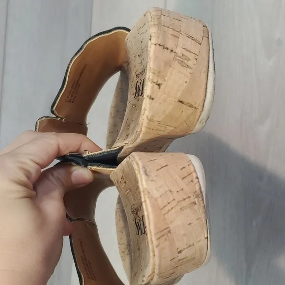Korks by Kork Ease Womens Slide Platform Sandals Cork shoes sz 7M