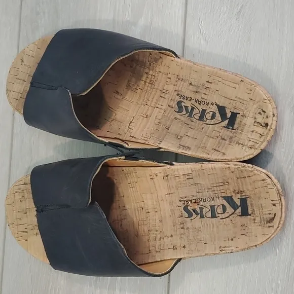 Korks by Kork Ease Womens Slide Platform Sandals Cork shoes sz 7M