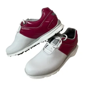 Ladies FootJoy MyJoys Pro/SL Golf Shoes 7.5 Pink &amp; White NWT
