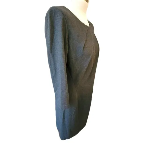 Lafayette 148 Grey Dress Classic Career Staple Straight Woman's Size 8 JJ3077