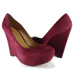 L.A.M.B. by Gwen Stefani Hidden Wrapped Platform Wedge Pink Raspberry Heels 6.5