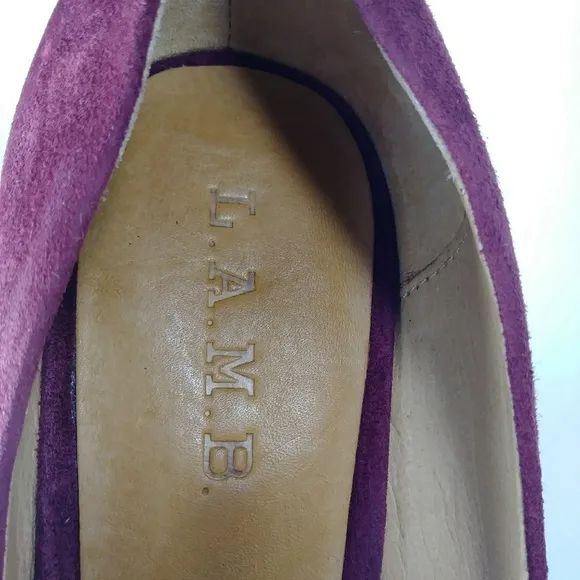 L.A.M.B. by Gwen Stefani Hidden Wrapped Platform Wedge Pink Raspberry Heels 6.5