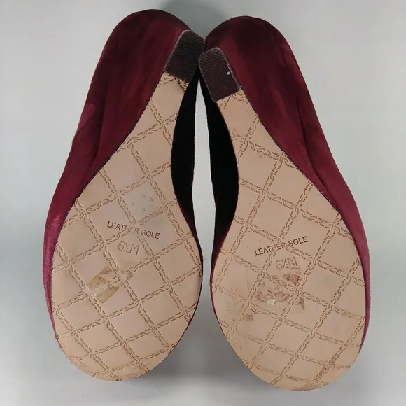 L.A.M.B. by Gwen Stefani Hidden Wrapped Platform Wedge Pink Raspberry Heels 6.5