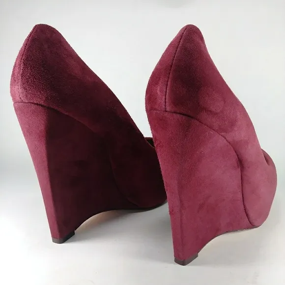 L.A.M.B. by Gwen Stefani Hidden Wrapped Platform Wedge Pink Raspberry Heels 6.5