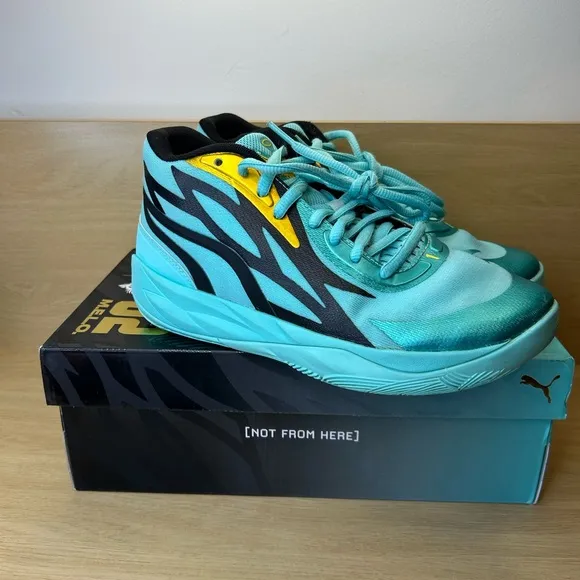 Lamello Shoes MB02 Men Size 7 Honeycomb Basketball Blue Teal OG BOX